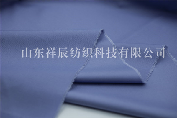 涤棉莱赛尔斜纹布-浅蓝
